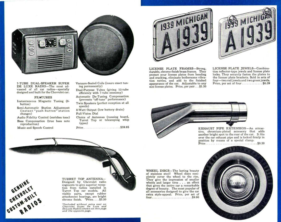 1939 Chevrolet Accessories Booklet Page 18